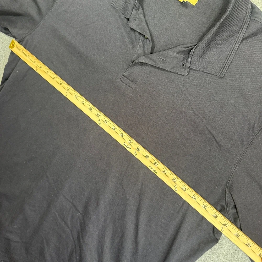 The Foundry Mens 3XLT Black Quick-Dri Pima Cotton Blend Polo Shirt Short Sleeve